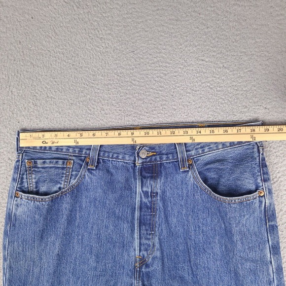 Vintage Levi's 501 Jeans‎ Mens 37x30.5 Blue Button Fly Red Tab Denim Medium Wash - Picture 12 of 16
